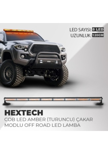 Hextech 80w Turuncu 120cm 17 Farklı Yanış Modlu 8 Cob Led Off Roa