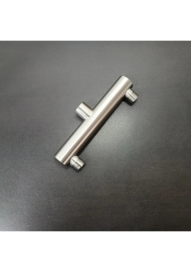 Fastbuy Siyah Paslanmaz Çelik Duş Kolu - Çift Çıkış Bağlantı - Dayanıklı Evrensel Banyo Aksesuarı Siyah