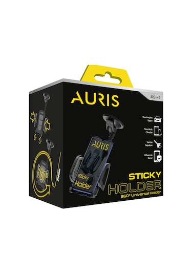 Auris H3 Araç İçi Vantuzlu Telefon Tutucu