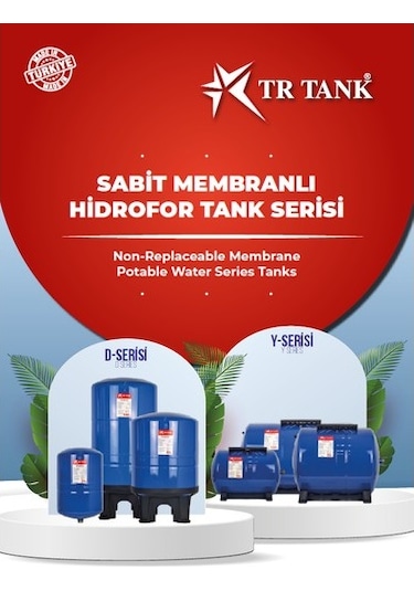 Trtank Yatık Bakımsız Sabit Membranlı Genleşme Tankı 50 L