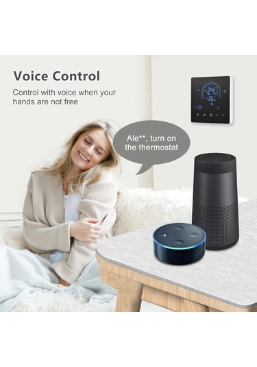 Padalink Akıllı Su Isıtma Termostati, Lcd Ekranlı, Mobil Uygulama Kontrolü, Haftalık Programlama, 90-240v, 1 Doğruluk