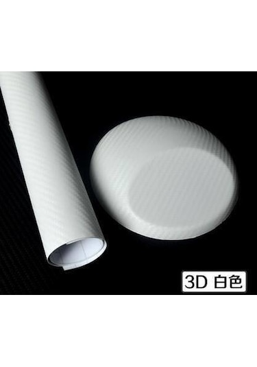 Autofolyo 3D Karbon Folyo Beyaz 127 Cm X