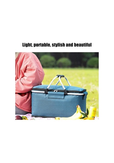 Tongxida 30l Siyah Isı Saklama Çanta - Dış Mekan Piknik, Kamp, Alışveriş İçin Su Geçirmez, Taşınabilir Depolama Sepeti, Çok Re Çok Renkli