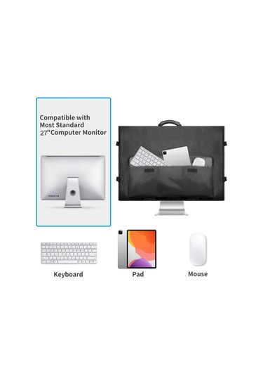 Sones 27 İnç Bilgisayar Dizüstü Bilgisayar Çantası Toz Kılıfı Gri Gri