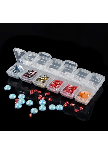 Kangvka 12 Bölmeli Şeffaf Pp Depolama Kutusu - 5d El Sanatı Diamond Painting Aksesuarı Diğer