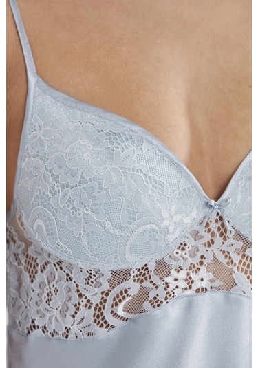 Pierre Cardin 4075 Saten Sabahlıklı Gecelik Takım - Mist Mist