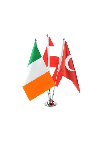 Saten Masa Üstü Üçlü Bayrak Takımı