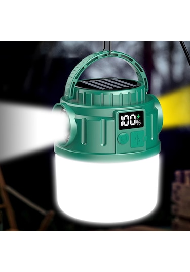 Powermaster V65-3 Solar Kamp Lambası Fener Kırmızı - Siyah