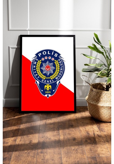 Polis Arması Logo Çerçeveli Tablo