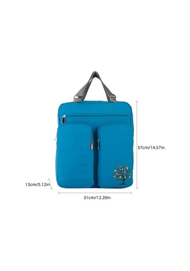 Didadodo Xindoker Geniş Kapasiteli Anne Çantası - 12 Cep Fonksiyonel Bebek Sırt Çantası, Su Geçirmez, Mama Önlüğü Ve Askılı Mavi Mavi