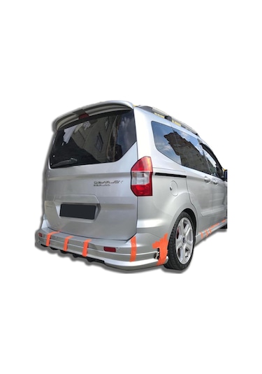 Ford Tourneo Courier 2014-2023 Boyasız Mat Siyah Arka Ek Plastik