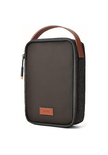 Fochsia Gri Seyahat Organizer Çantası Kablolar Şarj Cihazları İçin Dayanıklı