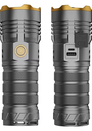 Bedotech Bd-7 10w Tg Led Alüminyum Alaşımlı Zoomlu Type-c Şarjlı El Feneri Çok Renkli