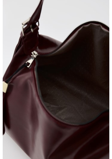 Gabrielle Salaş Omuz Çantası Bordo Bordo