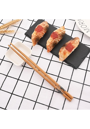 Yeniden Kullanılabilir 5 Çift Set El Yapımı Bambu Japon Tarzı Doğal Ahşap Çubuklarını Suşi Gıd Çok Renkli Çatal Kaşık Tk. 56645854 Diğer