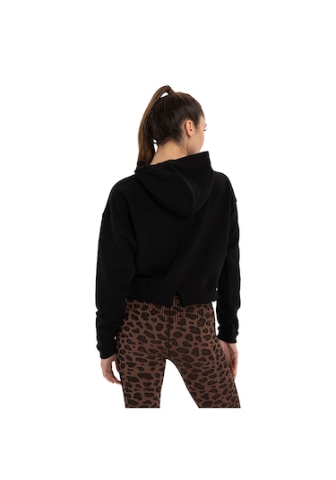 Inguz Kapüşonlu Organik Pamuk Hoodie Siyah