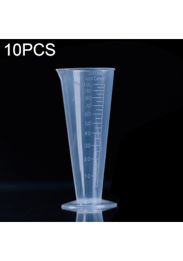 Sones 10 Adet 100ml Gıda Sınıfı Pp Plastik Matara Dijital Koni Ölçüm Kabı Silindir Ölçek Ölçü Cam Laboratuvar Laboratuvar Aletleri