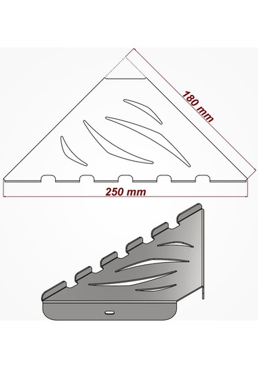 Metal Banyo Köşe Rafı İkili Çift Katlı Modern Duş Köşeliği Siyah Vidalı Siyah