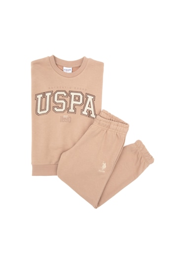U.s. Polo Assn. Kız Çocuk Camel Pijama Takım 50318957-vr015 Camel