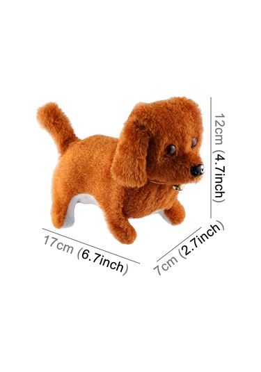 2 Pcs Plush Puppy Electric Toys Can Will Move Forward / Will Backwards / Sounding And Luminous Eyes