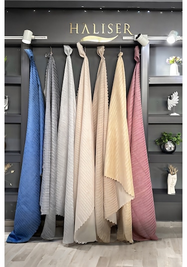 Çizgili Süngerli Kadife Kumaş Kaymaz Çekyat Koltuk Örtüsü 170x210 Bej Bej