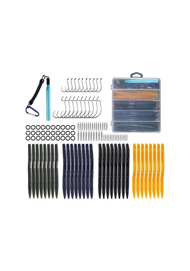 Maiyame 133 Parça Yem Seti: 32 Adet Yumuşak Yem, Oluk Aleti, Çengeller Ve Ağırlıklar - Balıkçılar İçin Tam Zirve Takım