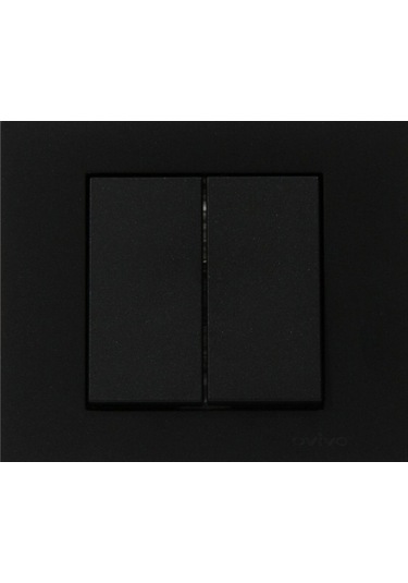 12 Adet Ovivo Grano Siyah Komitatör İkili Anahtar Çerçeve Dahil