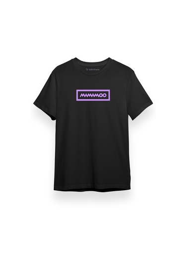 Mamamoo Logo Siyah Kısa Kol Erkek Tshirt 001