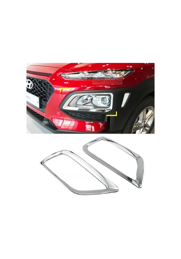 Hyundai Kona Sis Farı Çerçevesi 2018 Sonrası Abs Krom 2 Parça N11.2349