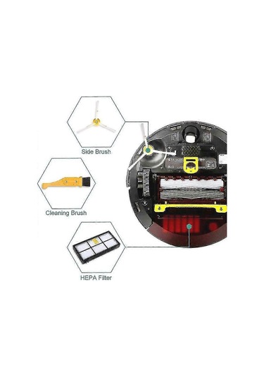 Elektrikli Süpürge Aksesuarları 4 Filtre & 4 Yan Fırça & 1 Temizl