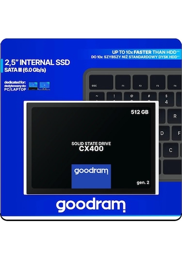 Goodram CX400 SSDPR-CX400-512-G2 512 GB 520/500 Mb/s 2.5" Sata 3 Ssd Disk