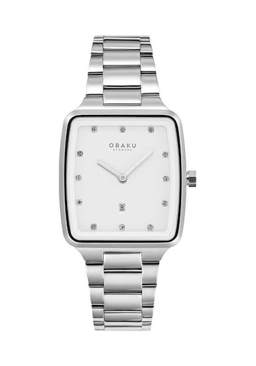 Obaku Denmark V271ldcwsc Quartz Çelik Gri Beyaz Kadran 30 Mm Kadın Kol Saati