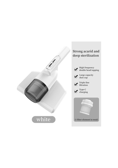 Besthome1 El Tipi Kablosuz Şarjlı Kuru Temizleyici: 350w Motorlu 10.000 Pa Emme Gücü, 253.7nm Uv Işıklı Akne Temizleyici - Beya Beyaz