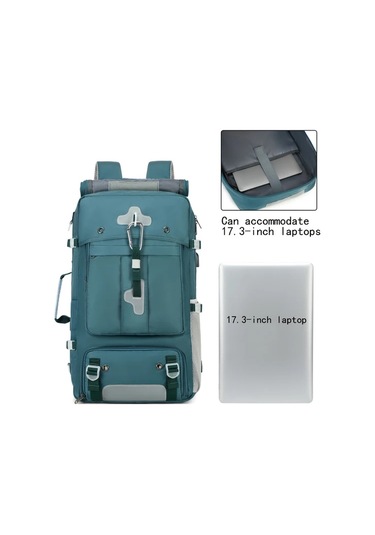 Chuangyinshop Siyah Erkekler İçin 17.3 İnç Laptop Çantası Büyük Kapasiteli Ayakkabı Bölmeli Omuz Çantası Pudra