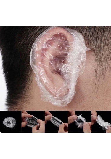 Su Geçirmez Kulak Örtüleri Su Geçirmez Kulak Kapları Duş İçin 100 Adet Açık Gri