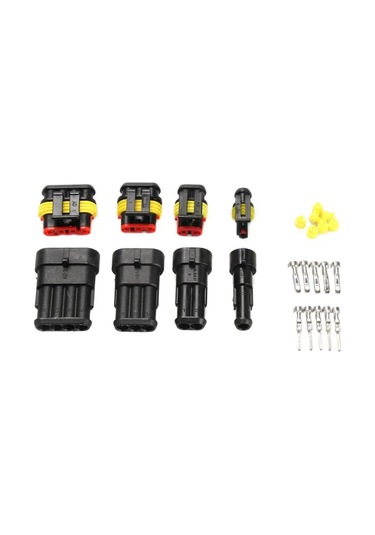 Youmex 352 Adet Su Geçirmez Araç Bağlantı Seti - 1-4 Pinli Erkek/dişi Soket Ve Terminale, Motosiklet, Araba, Kamyon Uyumlu, Kolay Kurulum