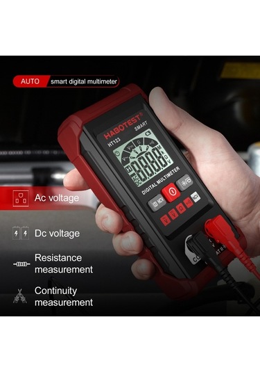 Diğer Habotest Ht123 Otomatik Aralık Multimetre, 2.000 S Siyah & Kırmızı