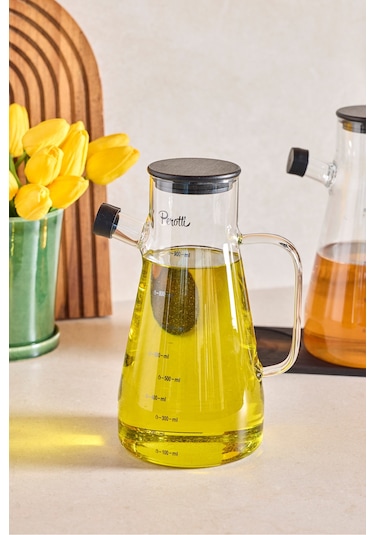 Gael Black 2 Li 900 Ml Tepsili Yağlık-sirkelik Seti 3 Parça Borosilikat Seffaf Şeffaf