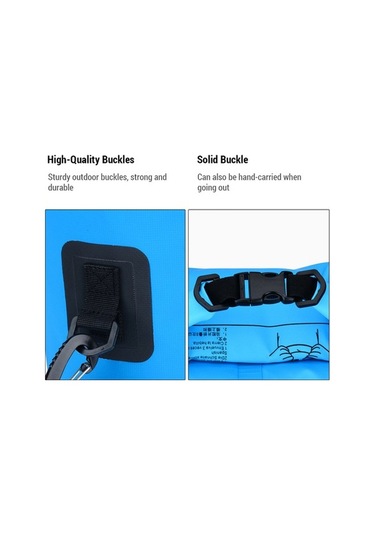 Pazly Dayanıklı Pvc Su Geçirmez Su Sporları Sırt Çantası - Hafif Siyah Siyah