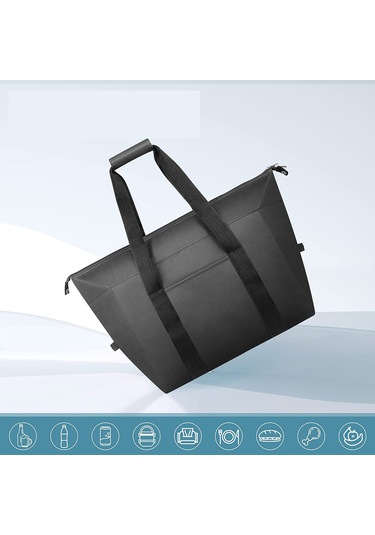 20l Katlanabilir Soğutucu Çanta, Alışveriş Çantası, Piknik Çantası, Yalıtımlı Termal Çanta, Kamp, Piknik, Yiyecek Taşıma İçin Soğutucu Çanta Çok Renkli