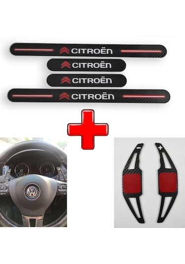 Citroen Saxo Uyumlu Carbon Kapı Eşiği + F1 Kulakçık (551019244)