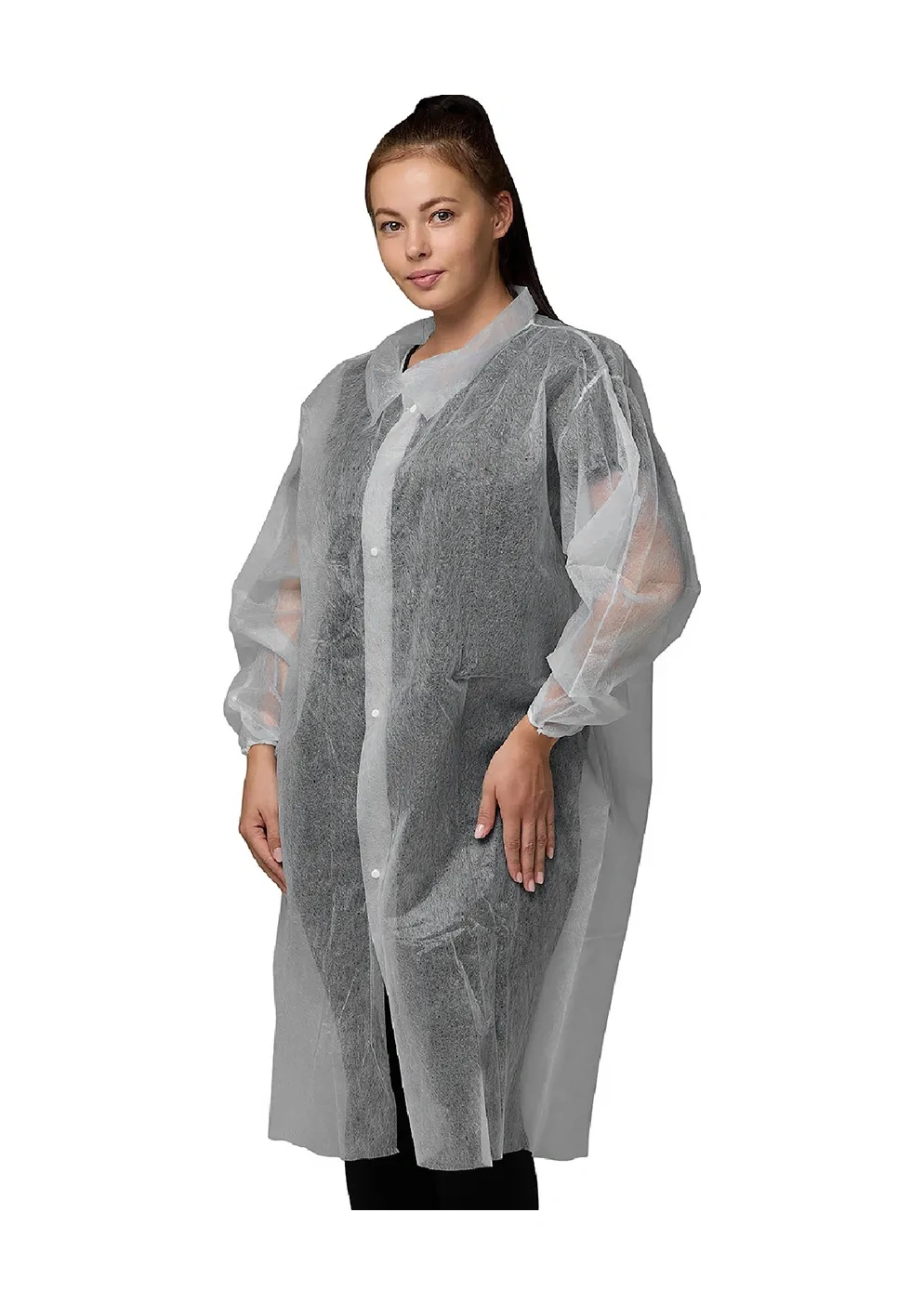 Komus Tek Kullanımlık Düğmeli Medikal Önlük, Xl Beden, 10 Adet 276107210 Beyaz