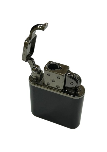 Siyah Pürmüzlü Gazlı Metal Çakmak 109472