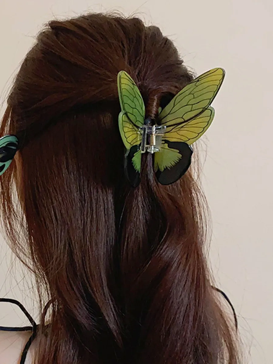 Symbol Kelebek Şekilli Canlı Saç Siniği 248808509 Yeşil