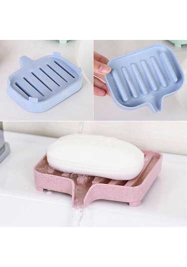 Yeşil 1 Adet Banyo Drenaj Sabunu Bulaşık Drenaj Sabun Kutusu Saklama Kutusu Mutfak Küvet Sünger Depolama Fincan Rafı Sabunluk Drenaj