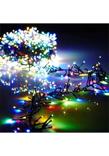 10m 100 Led Damla Uçlu Rgb Işık Siyah Kablo
