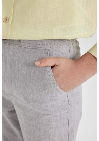 DeFacto Erkek Çocuk Standart Paça Keten Karışımlı Pantolon Z1706A624SMGR91