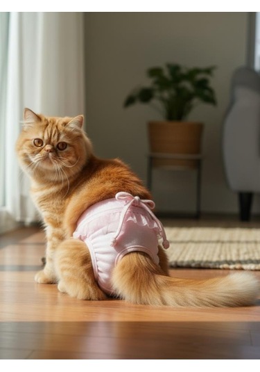 Rosie Pink Kedi İç Çamaşırı Regl Külot Don