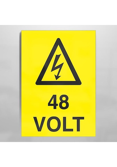 48 Volt Uyarı Levhası 70x100cm
