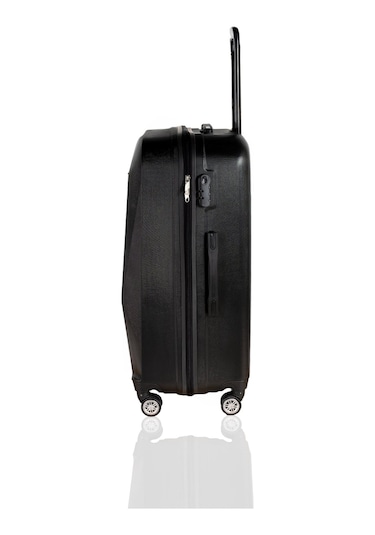 Polo&Sky Elmas Model Siyah Renk Büyük Boy Valiz Bavul Siyah